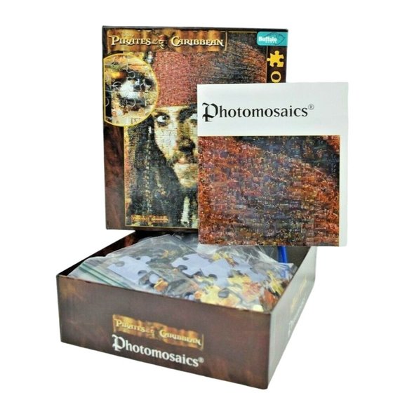 Pirates of the Caribbean Jack Sparrow Photomosaic 300 Piece Jigsaw Puzzle - Picture 2 of 9